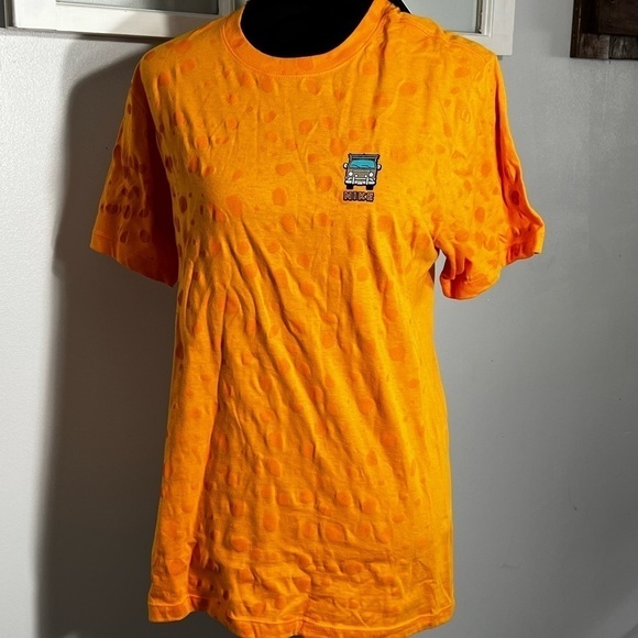 Nike Men’s Small Safari AOP Casual T-Shirt Orange Regular Fit 100% Cotton NWT - Picture 1 of 8